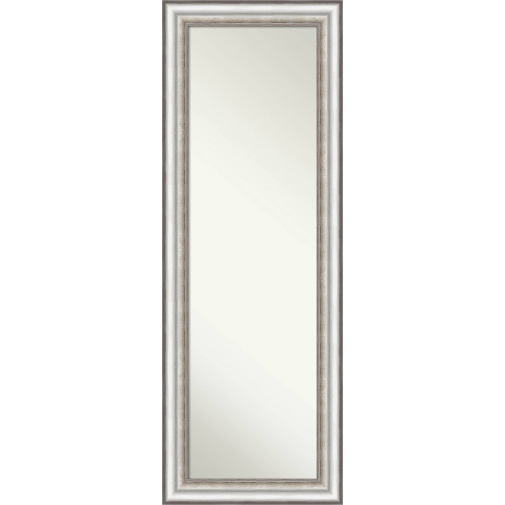 Photos - Wall Mirror 19" x 53" Salon Silver Framed On the Door Mirror - Amanti Art