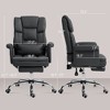 NicBex PU Leather Adjustable Height Swivel Executive Office Chair with Footrest and Lumbar Support for Work Study - 3 of 4