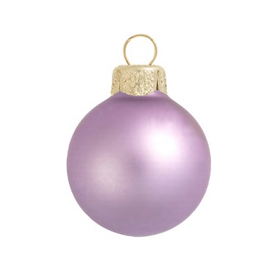 Northlight 2ct Matte Glass Ball Christmas Ornament Set 6" - Soft Lavender Purple