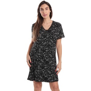 Just Love Short Sleeve Nightgown for Women – Cozy, Lightweight Sleepwear with Classic Design - 1 of 3