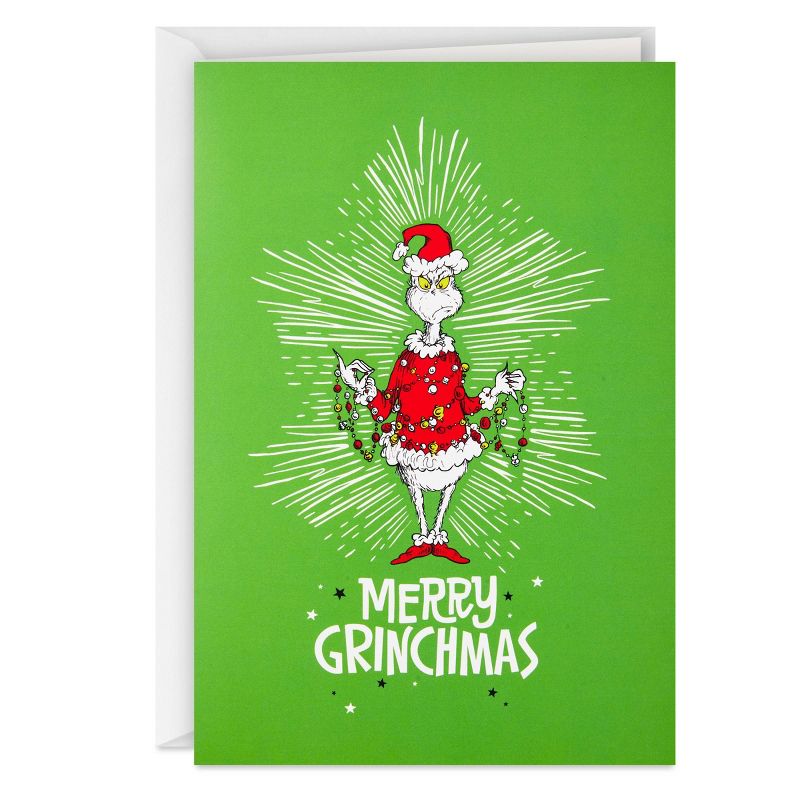 Hallmark 10ct Dr. Seuss The Grinch Boxed Holiday Greeting Card Pack, 1 of 6