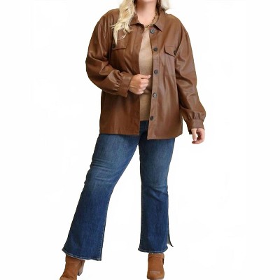 Women's Leather Shacket - GiGiO