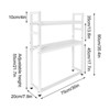 YIYIBYUS Computer Desktop Bookcase 2-Tier Multipurpose White Countertop Wood Rack Organizer - 3 of 4