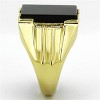 Slickblue Gold Stainless Steel Men's Ring, Synthetic Onyx in Jet, Ion Plating, Black and Gold, Sizes 8-13 - 4 of 4