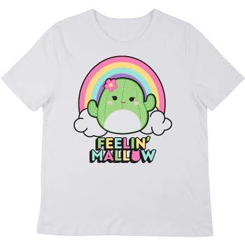Squishmallows Maritza Feelin' Mallow Crew Neck Short Sleeve White & Green Ombre Women's T-shirt