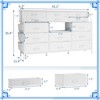 55" Fabric Dresser with 14 Drawers, 2 Shelves & Side Pocket, Sturdy Steel Frame, Wood Top, Anti-Tip Kit for Bedroom and Living Room - 2 of 4