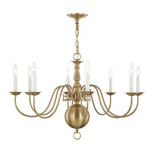Livex Lighting Williamsburgh 8 - Light Chandelier in  Antique Brass - 1 of 1