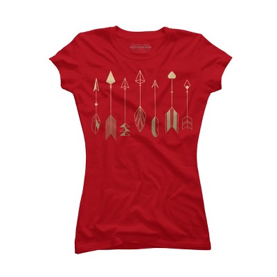 Junior's Design By Humans Be Brave Little Arrow (gold) By staceyroman T-Shirt