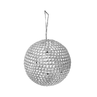 Allstate Floral 6" Silver Studded Disco Ball Christmas Ornament