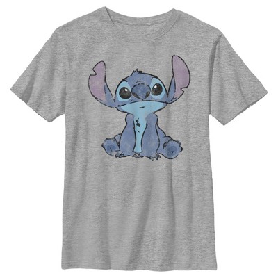 Boy's Lilo & Stitch Faded Painted Stitch T-shirt : Target