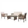 4pc Chat Set with Cushions brown/grey-Christopher Knight Home - 2 of 4