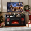 Costway 58" Fireplace TV Stand with LED Lights Entertainment Center for 65 Inch TV Brown/Black/White/Gray - 4 of 4