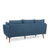 Upholstered Sofas, Small 3 Seater Couch, Mid-Century Modern Living Room Sofa, Easy Assembly, Comfy Sofa Couch For Living Room, Navy Blue - 4 of 4