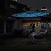 Okak 10Ft Outdoor Patio Umbrella, Solar LED Offset Hanging Market for Garden Backyard Pool Swimming Pool - 3 of 4