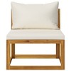 vidaXL 2 Piece Patio Sofa Set with Cushion Solid Acacia Wood - 3 of 4