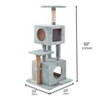 Two by Two Columbus - Gray Scratching Post Cat Furniture - 50.5 in. Tall - 4 of 4
