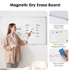 INFURNIC Magnetic Dry Erase Board Whiteboard Home Office School Sliver Reinforced Dry Eraser Dry Erase Markers Magnetic Pins, Silver, 23.6"*0.4"*35.4" - 4 of 4
