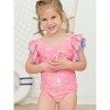 RuffleButts Girls UPF50+ Butterfly One Piece Swimsuit - 4 of 4