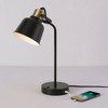 18" Dakota Table Lamp Matte Black - Globe Electric: Pivoting Shade, USB Port, ETL Listed - 4 of 4