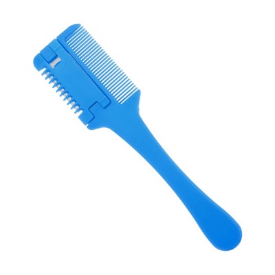 Unique Bargains Durable Haircut comb with Blades for Hair Styling Blue 1 Set