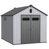 NicBex 8*10ft Outdoor Storage Shed  Weatherproof Garden Shed, Garden Big Spire Tool Storage for Storing Tools and Garden Equipment, Black - 3 of 4