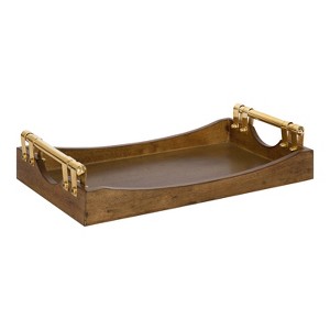 Kate and Laurel Ormond Tray, 10x18.5, Brown - 1 of 4