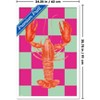 Trends International Reinders: Food - Pink Checkers Lobster Framed Wall Poster Prints - 3 of 4