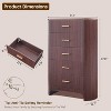 5 Drawer Tall Dresser for Bedroom, 47.8"" Tall Drawers with Gold Handles, Curved Profile, Wood Storage Dressers Organizer for Living Room - 4 of 4