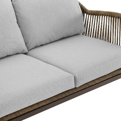 Haven 4-Piece Light Brown and Gray Outdoor Wicker Set