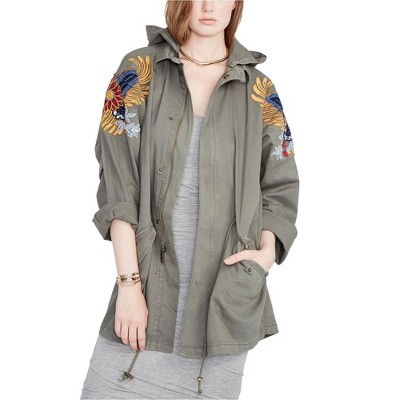 Rachel Roy Womens Embellished Utility Jacket