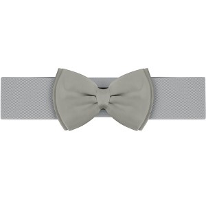 Allegra K Women Elastic Belt Wide Stretchy Cute Bowknot Wedding 2 Pcs - 1 of 4