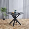 Modern Dining Table Coffee Table Center Table Center Table Tea Table Sofa Table for Small Spaces, Easy Assembly, Matte Black - 4 of 4