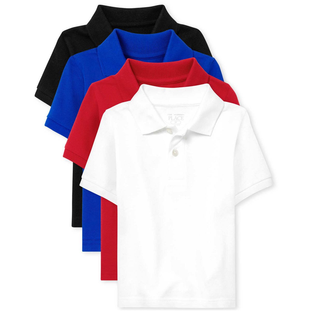 The Children's Place Toddler Boys Uniform Short Sleeve Pique Polo 4-Pack
