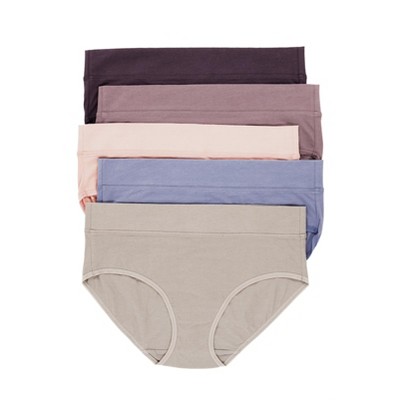 Felina Women's Cotton Modal Hi Cut Panties - 8-pack (newsprint