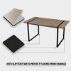 Gulches 59 Inches Modern Industrial Dining Table 4-6 People MDF Light Wood 15 Thick Top Black Metal Legs Home Kitchen Farmhouse Mid Century - 2 of 4