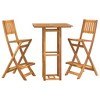 vidaXL 3 Piece Outdoor Bar Set Solid Wood Acacia - 3 of 4