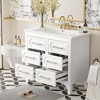 36" Freestanding Bathroom Vanity With Resin Sink and 4 Drawers, White 4W - ModernLuxe - image 2 of 4