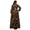 L I V D Women's Camo Bella Donna Dress with Ribbon and Puffed Out Sleeves - 3 of 3