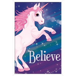 Trends International Rainbow Unicorn Framed Wall Poster Prints - 1 of 4