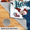 Acekool Christmas Area Rug Machine Washable Xmas Santa Claus Rug - Ultra-Soft Faux Wool with Non-Slip Backing for Living Rooms Decor - 4 of 4