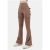 DOMETOUR Women's High Waisted Cargo Joggers Flare Leggings Womens Cargo Pants with Pockets - 4 of 4