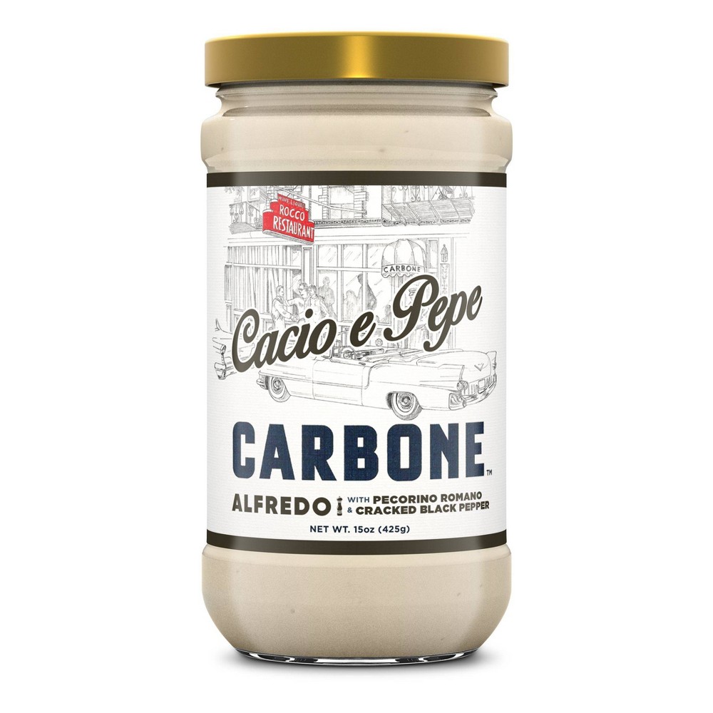 CARBONE Cacio e Pepe Pecorino Romano and Cracked Black Pepper Alfredo Sauce - 15oz
