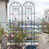 Osparple Garden Tower 86.7"x19.7" Trellis for Potted Plants Rust-Proof Garden Lattice Peacock Style Trellis for Garden - 3 of 4