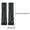 INSPIRE CHIC Women's Long Elastic Mesh Rhinestone Cosplay Net Half Finger Sleeves Gloves for Female Dance Party 1Pair - 2 of 4
