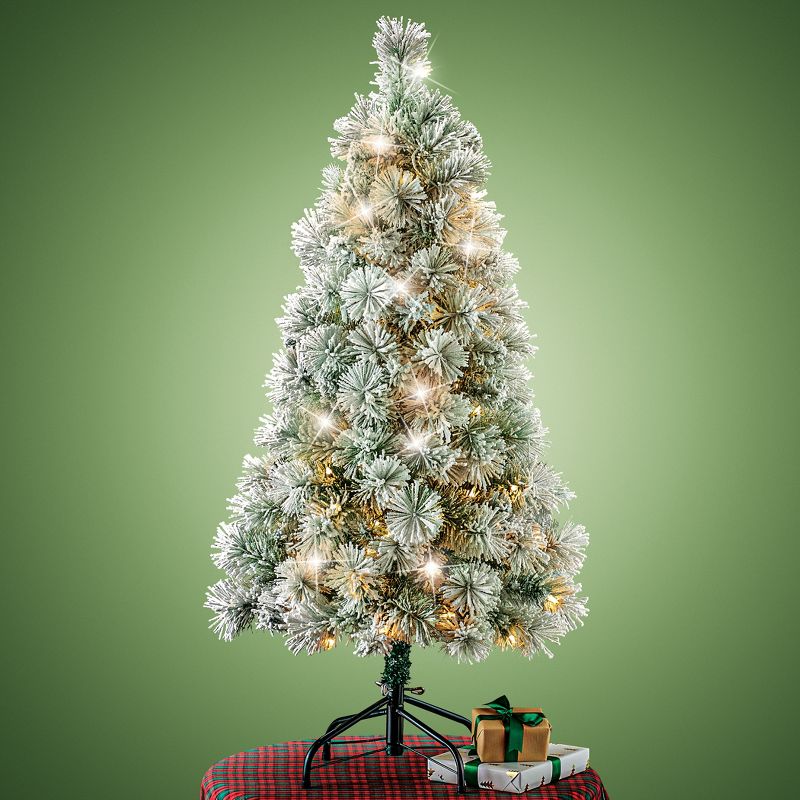 Collections Etc 47-Inch LED Lighted Flocked Branches Christmas Tree 25 X 25 X 3.11, 2 of 3