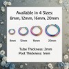 Stainless Steel Hoop Earrings by Ginger Lyne Huggie Style for Lobe Cartilage Piercing Body Jewelry - 4 of 4