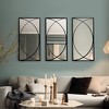 LuxenHome 3-Piece Black Metal Rectangular Wall Mirror Set - 2 of 4