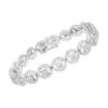 Haus of Brilliance Silver 1.0 Cttw Diamond Nested Circle Miracle Set Open Wheel Link Bracelet - 3 of 4