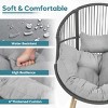 Bestier Outdoor Wicker Egg Chair, Rattan Chair with Cushion, Oversized Patio Lounge Chair for Outdoor, Indoor, Balcony, Backyard, Garden, Grey - 3 of 4