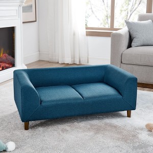 CAVINAS Sofas for Living Room with Armrests, Modern Rectangular Loveseat Sofa, Small Loveseat for Small Spaces, Living Room - 1 of 4